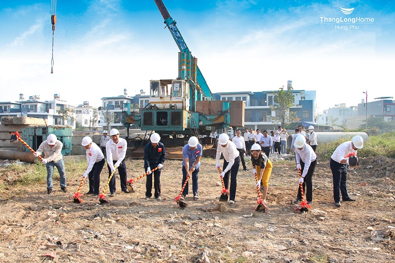 Hưng Phú Invest chính thức động thổ dự án  khu chung cư cao tầng c1, c2 – khu nhà ở Hưng Phú