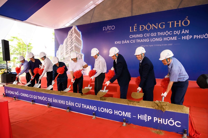 Thang Long Real Group động thổ dự án chung cư G2, thuộc dự án Thang Long Home - Hiệp Phước